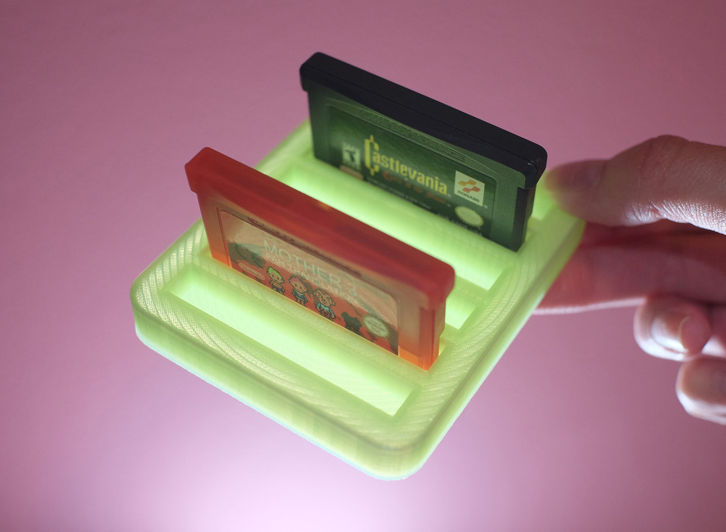 Translucent GBA cartridge holder